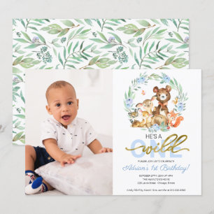 Wilde Einladungen zu einem Geburtstag mit Foto