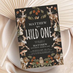 Wilde Einwaldtiere Geburtstagsparty Einladung