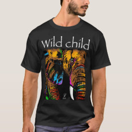 Wilde Elefantenregenbogen-Tiere T-Shirt