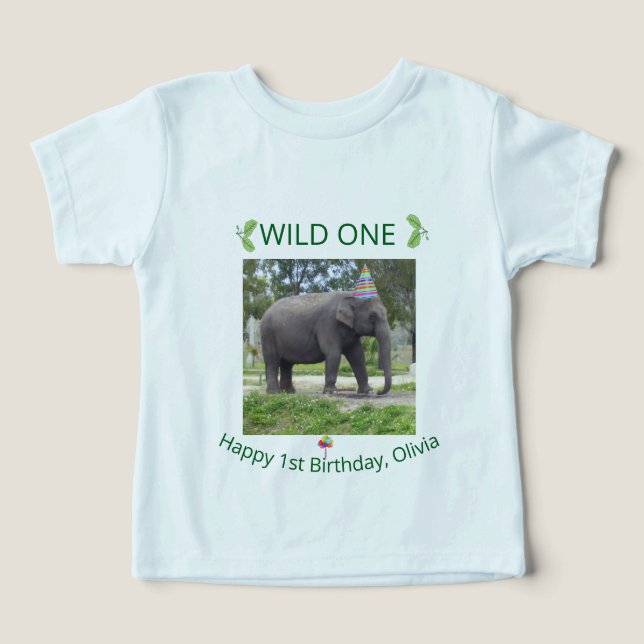 Wilde Elefantensafari-Feier (Design Vorderseite)