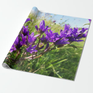 Wilde elegante lila Blume Geschenkpapier