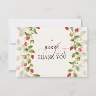 WILDE ERDBEER SÜSSE BABY-SHOWER  EINLADUNG