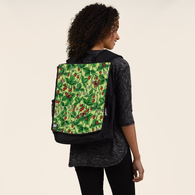 Wilde Erdbeeren auf Honigtaube Rucksack (Ausgewaschen)
