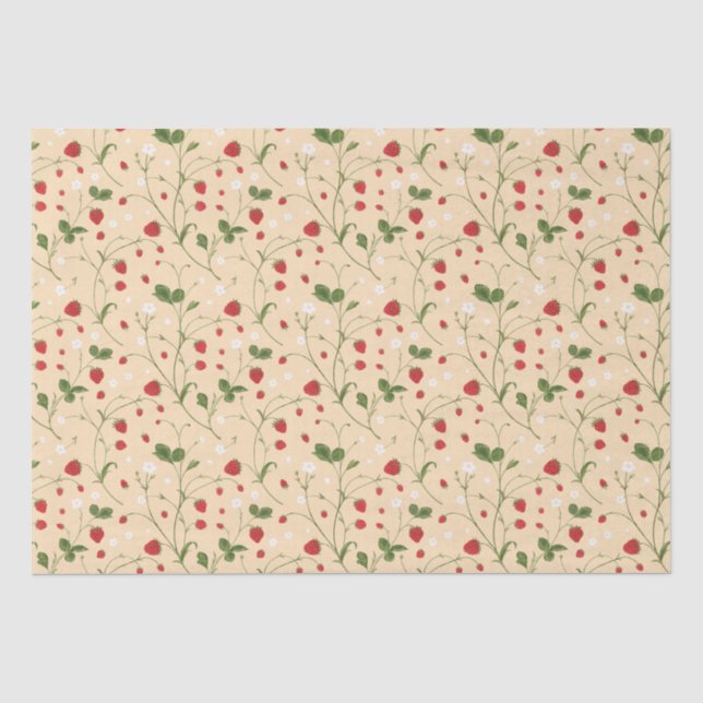 Wilde Erdbeeren (Bisque) - Gewebepapier Seidenpapier (Vorderseite)