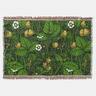 Wilde Erdbeeren, gelb und grün Decke