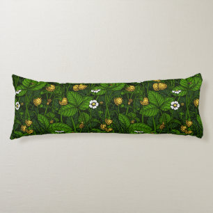 Wilde Erdbeeren, gelb und grün Seitenschläferkissen