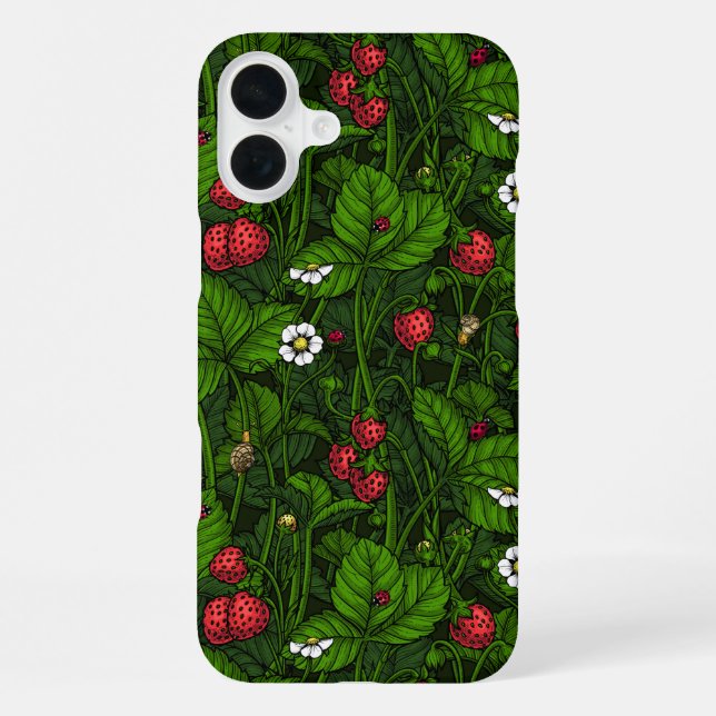 Wilde Erdbeeren iPhone Hülle (Rückseite)
