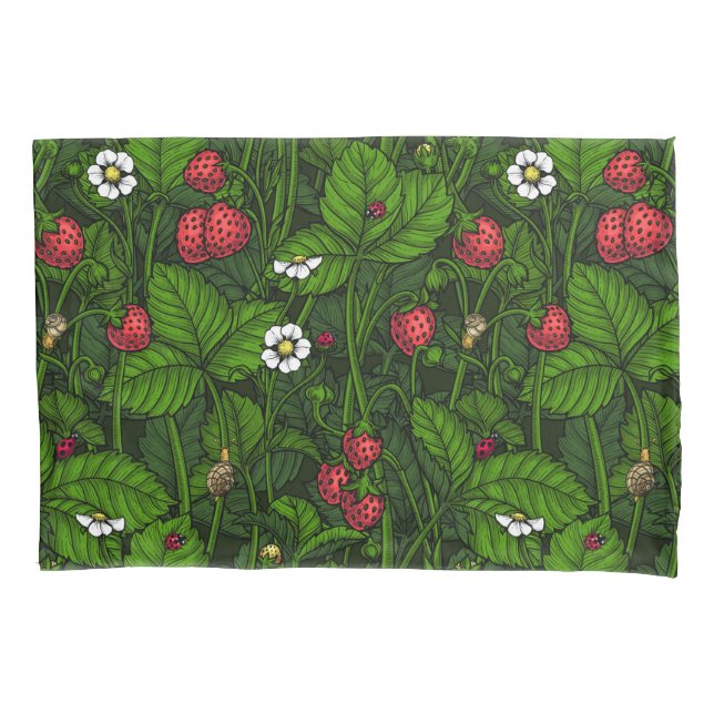 Wilde Erdbeeren Kissenbezug (Vorderseite)
