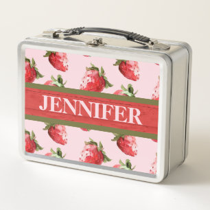 Wilde Erdbeeren Metall-Lunchbox Metall Brotdose