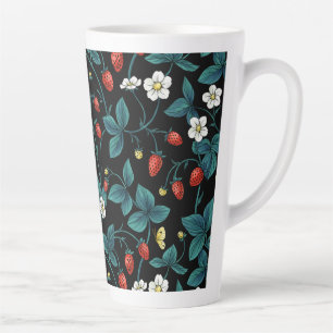 Wilde Erdbeeren rot/gelb/blau/schwarz Milchtasse