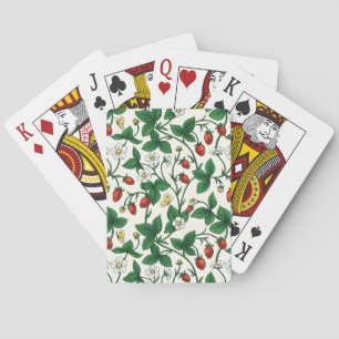 Wilde Erdbeeren rot/gelb/grün/weißlich Spielkarten