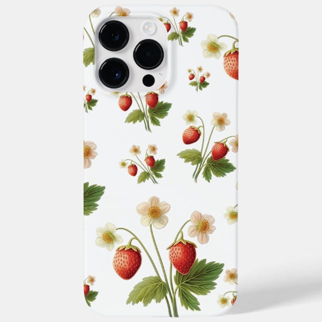 Wilde Erdbeeren Sommer Wasserfarbe Case-Mate iPhone Hülle (Rückseite)