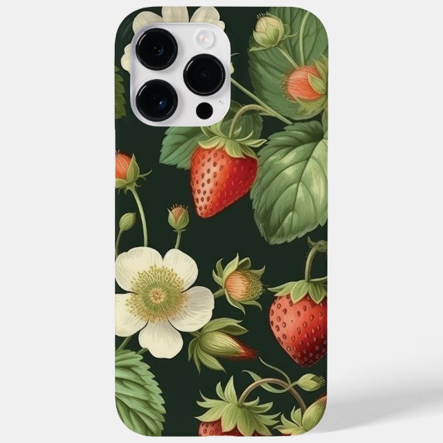 Wilde Erdbeeren Sommer Wasserfarbe Case-Mate iPhone Hülle (Rückseite)