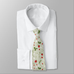 Wilde Erdbeeren (Warm Gray) - Neck Tie Krawatte