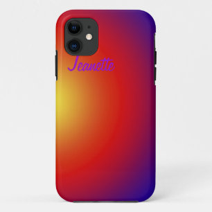 Wilde Farben, Name, orangefarbenes Gelb Minimalist iPhone 11 Hülle