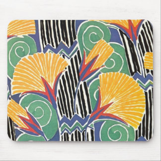 Wilde farbenfrohe Art Deco Blumenmauspad Mousepad