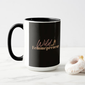 Wilde Femmepreneur-Tasse Schwarz-Pink Tasse