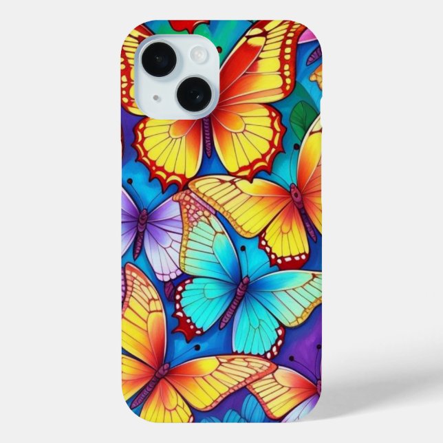 Wilde Flying Butterflies Case-Mate iPhone Hülle (Rückseite)