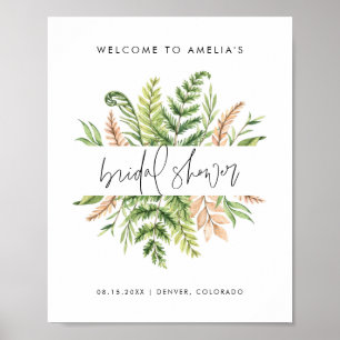 Wilde Foliage-Brautpartys willkommen Poster