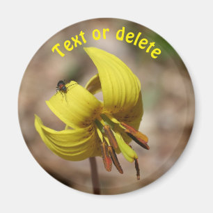 Wilde Forellenlilie Blume und Freund Personalisier Magnet