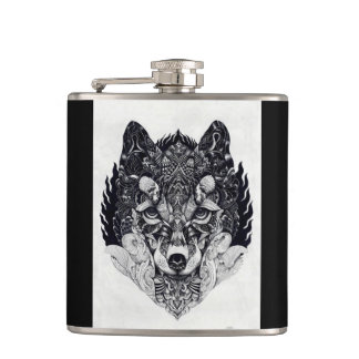 Wilde Fox-Wolf Flasche Flachmann