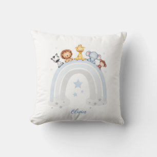 Wilde Freunde bei einem Regenbogenritt: Wasserfarb Kissen