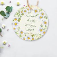 Wilde Frühlingsblumen Hochzeit danke