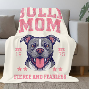 Wilde furchtlose Schlägertype-Hundemama   Pitbull- Fleecedecke