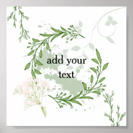 "Wilde Gartenrahmen - Blumengrün-Design" Poster