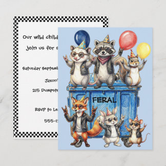 Wilde Geburtstags-Digital-Download Einladung