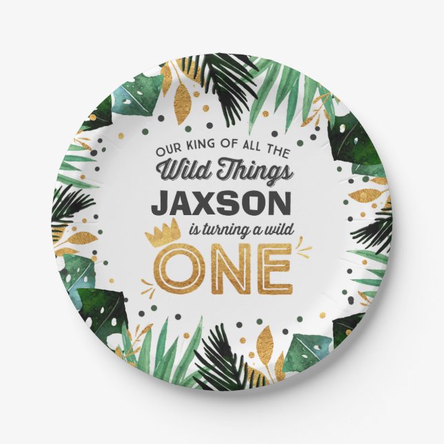 Wilde Geburtstags-Papierplatte 7" wildes Pappteller (Vorderseite)