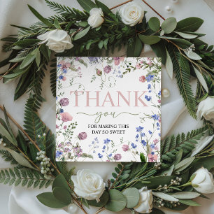 Wilde Geburtstagsgeschenk-Tags mit Wildblumen-Moti Geschenkanhänger
