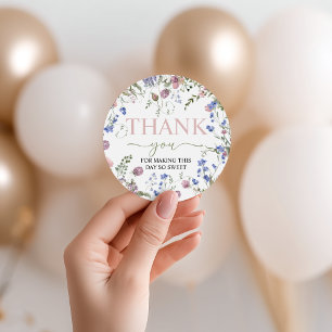 Wilde Geburtstagsgeschenk-Tags mit Wildblumen-Moti Geschenkanhänger