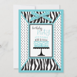 Wilde Geburtstagskuchen Einladungskarte Turq Einladung