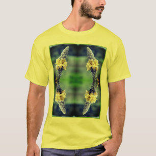 Wilde Gelbe Mullein-Blume Abstrakt T-Shirt