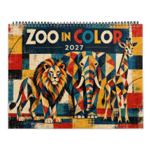 Wilde Geometrie 2027 – Bunte Zoo-Tier-Kunst