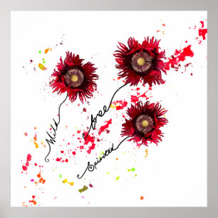 Wilde, gepflückte Mohnwild-Blume Poster