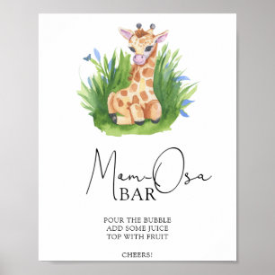 Wilde Giraffe - Mom-Osa-Bar Poster