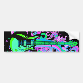 Wilde Gitarre (Schwarzes) Autoaufkleber