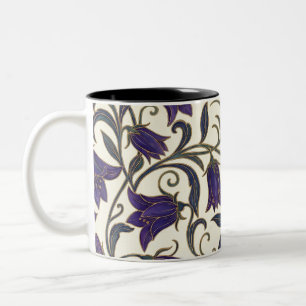 Wilde Glockenblumenmuster Zweifarbige Tasse