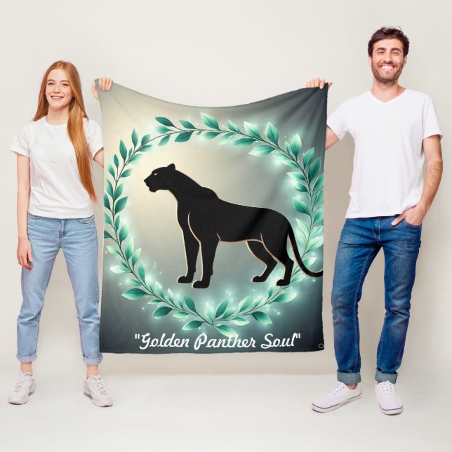 "Wilde Gold-Aura" Fleecedecke (Beispiel)