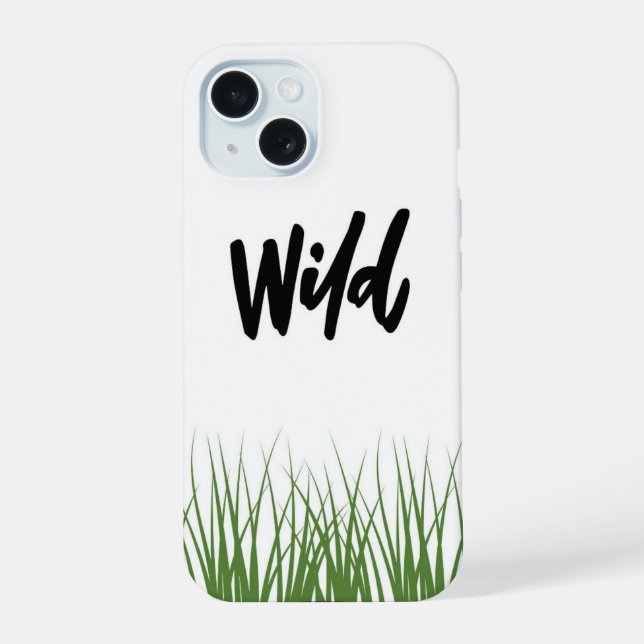 Wilde Gras Hülle  iPhone 15 Hülle (Rückseite)