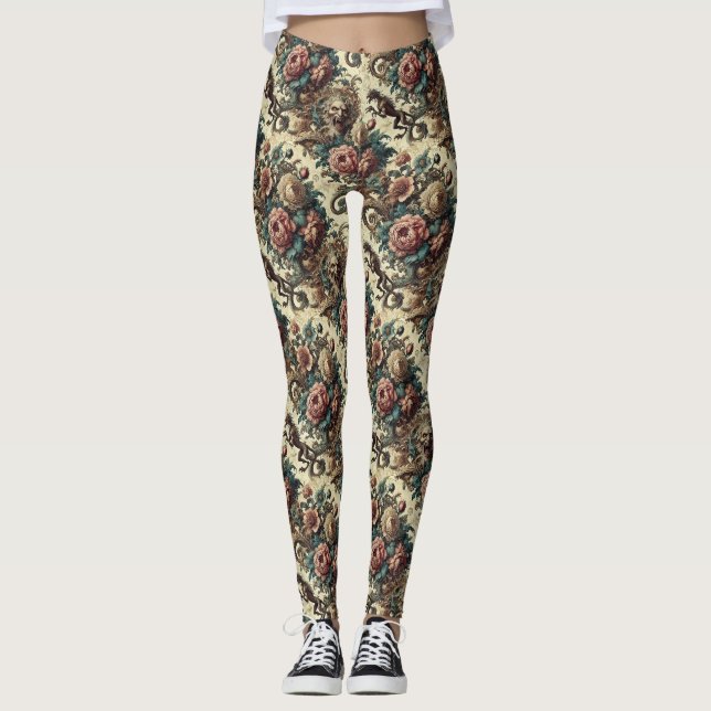 Wilde Herzen & Jagdhunde - Gotisch Viktorianisch Leggings (Vorderseite)