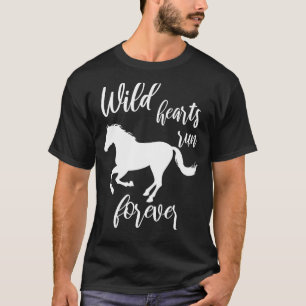 Wilde Herzen Laufen für Pferde Girl Reittier T-Shirt