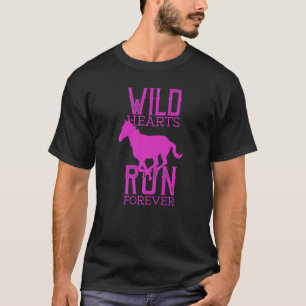 Wilde Herzen Rennen für Pferderücken T-Shirt