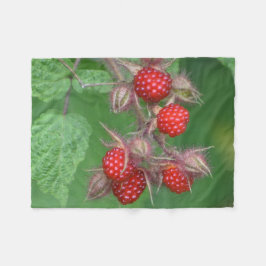 Wilde Himbeeren Fleecedecke