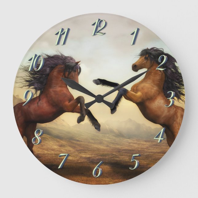 wilde    Hufeisenuhr Große Wanduhr (Vorderseite)