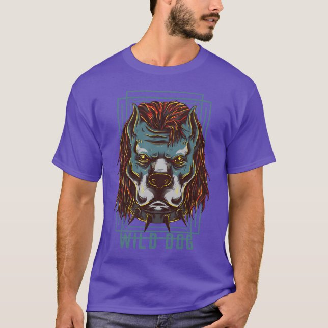 Wilde Hunde Hunde Liebhaber Kunst lustigen Freund T-Shirt (Vorderseite)