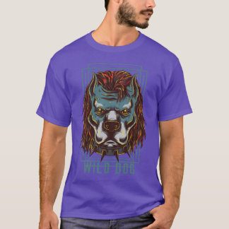 Wilde Hunde Hundeliebhaber Kunst lustiger Freund T-Shirt