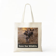 Wilde Hunde Rettete unsere Wildlife Tote Tasche